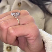2.5 CT Radiant Cut Moissanite Engagement Ring